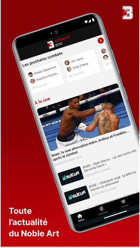 Android application Actu Boxe screenshort