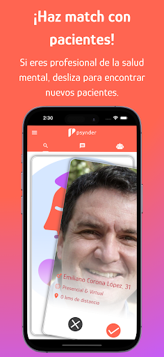 Android application psynder screenshort