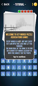 Key Words Puzzle Associations