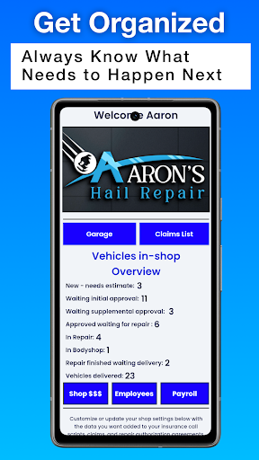 Android application Dent Shop Manager screenshort