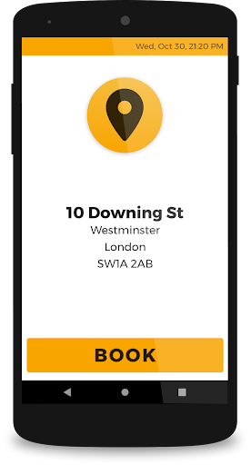 Android application TAXIBOOKER screenshort