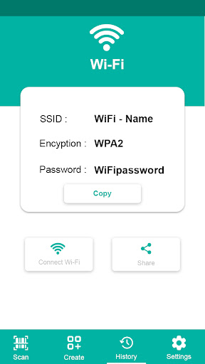 Generate QR Code WIFI Scanner Screen 2