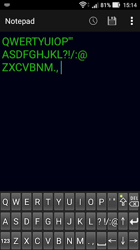 Space saving QWERTY keyboard Screen 2