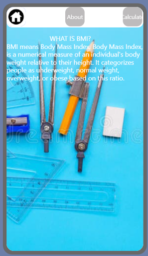 BMI Calculator Screen 3