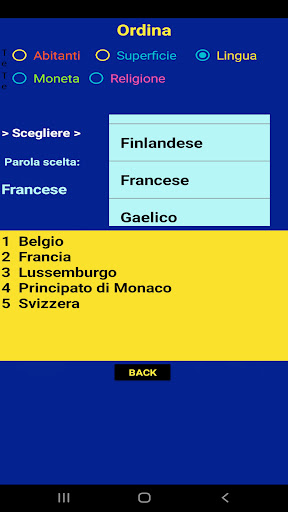 Paesi in Europa Screen 3