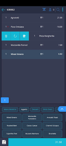 InfoGenesis POS Terminal Screenshot