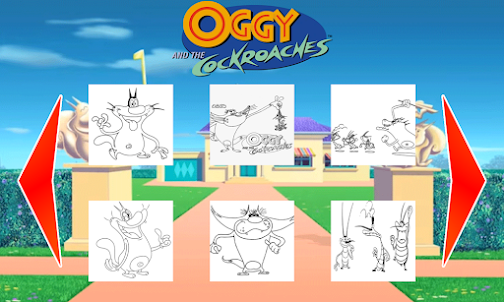 Super Oggy Coloring game