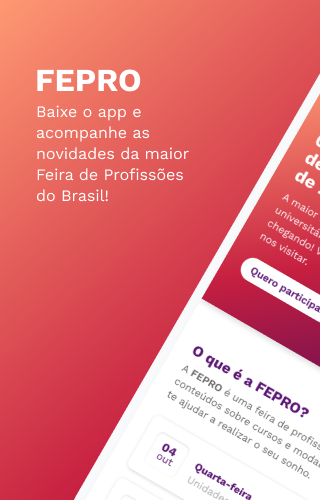 Android application FEPRO: Feira de Profissões screenshort
