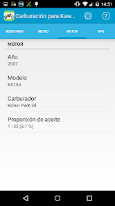 Captura 3 Carburación para Kawasaki KX android
