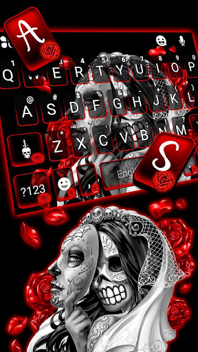 Skull Bride Mask Keyboard Them Screen 2