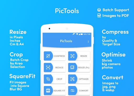 Android application PicTools batch image editor screenshort
