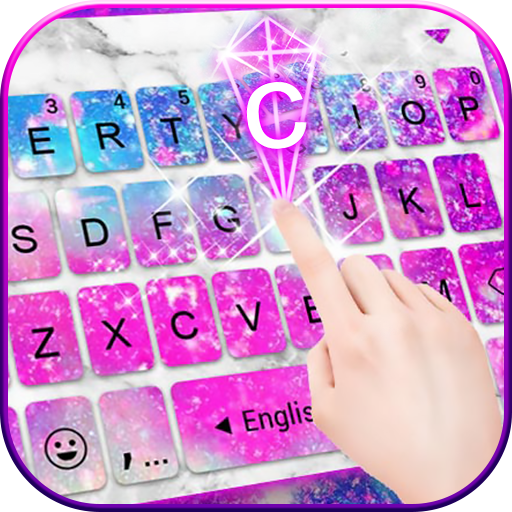 Silver Glitter Galaxy Keyboard 6.0.1117_8 Icon