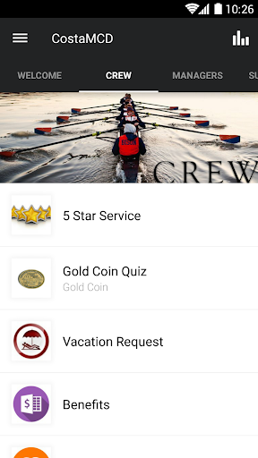 Screenshot of Costa Ent Employee App
