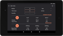 screenshot of Binder - Concrete Calculator