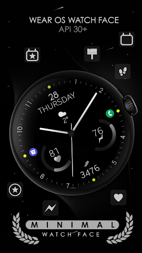 Minimal Black v17 Watch Face