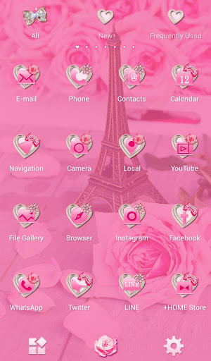 Roses & Paris Theme +HOME Screen 3
