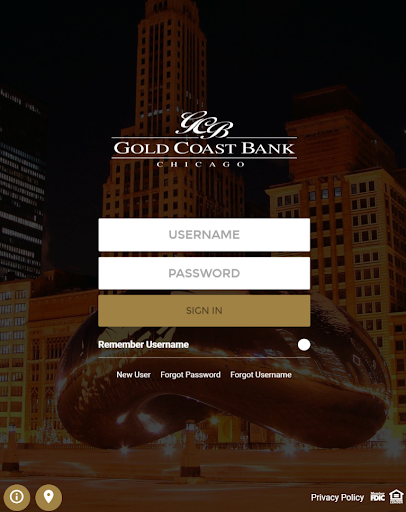 Android application Gold Coast Bank Chicago screenshort