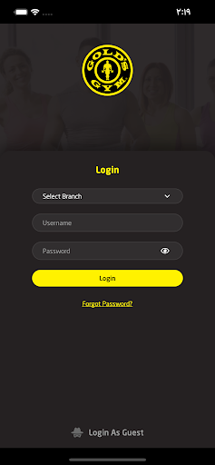 Android application Golds Gym Egypt screenshort