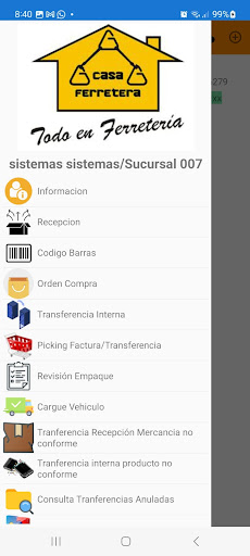Android application CasaFLogistica screenshort