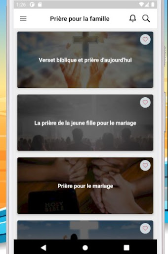 Android application Prière pour la famille screenshort