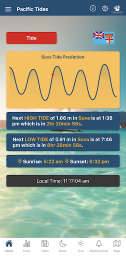 Android application Pacific Tides screenshort