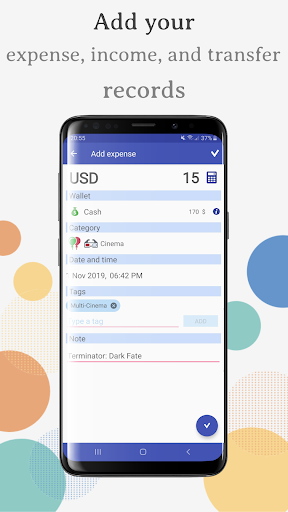 Android application Wallets: money manager screenshort