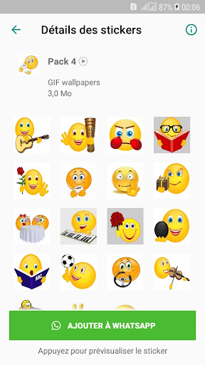 Animated emojis love stickers