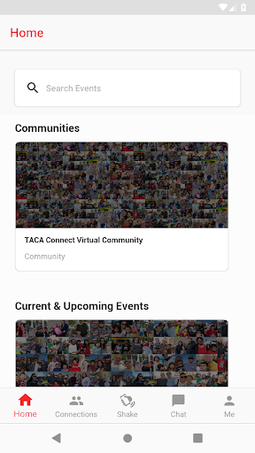 Screenshot of TACA Connect