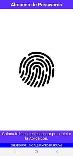 Android application Almacen del Password screenshort