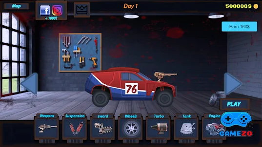 Earn and Drive Zombie Racing
