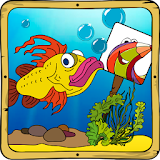 Baby coloring apps: the fishes icon