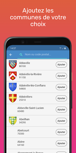 Android application Mon App Citoyen screenshort
