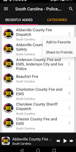 Police Scanner Radio - South Carolina, USA