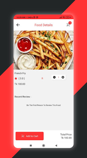 RedChilli Food Ordering App Screen 2
