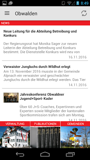 Android application Kanton Obwalden screenshort