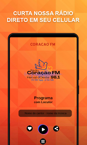 Android application Coração FM screenshort