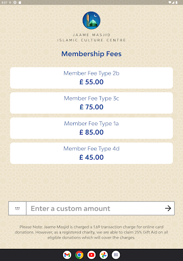 Jaamemasjid Donation