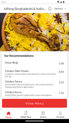 Jaflong Takeaway Screen 2