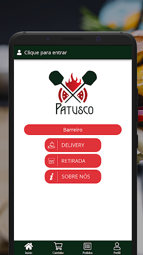 Android application Pizzaria Patusco screenshort