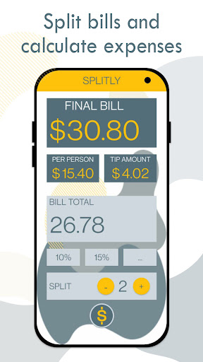Android application Splitly: Bill & Tip Calculator screenshort