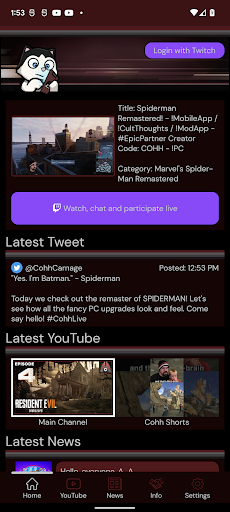 Android application Cohhilition Mobile screenshort