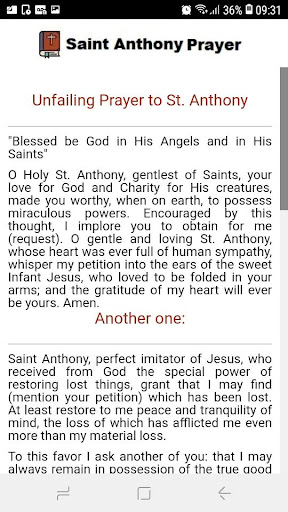 Saint Anthony Prayer Screen 2