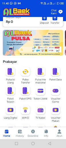 Android application ALBAEK PULSA screenshort