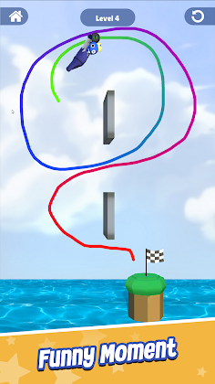 Draw To Fly - Blue Monster - Screenshot 4