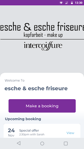 Android application esche & esche friseure screenshort