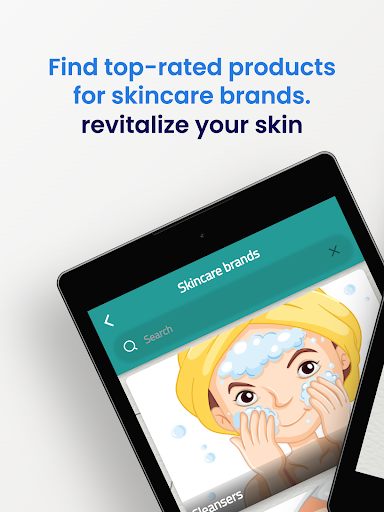 Android application Skincare brands screenshort