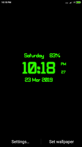 Digi Clock Lwp Screenshot 3 - AppWisp.com