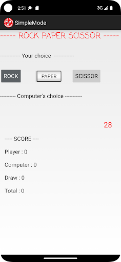 Rock paper scissors Screen 2