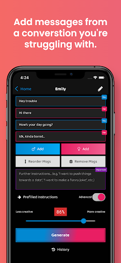 Android application FireTexts: Text Game AI screenshort