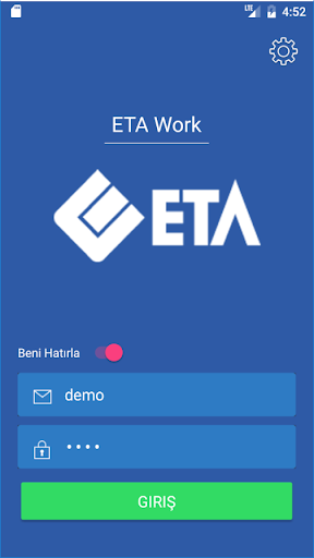 Android application ETA Work Mobil screenshort